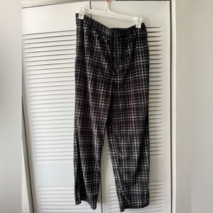 Dockers Men’s Lounge Pants, Fleece, Black & Gray, Size XL 40-42